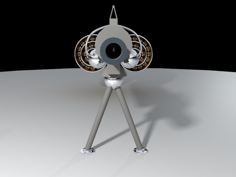 Fantasies cross-bow Low-poly 3D model_1