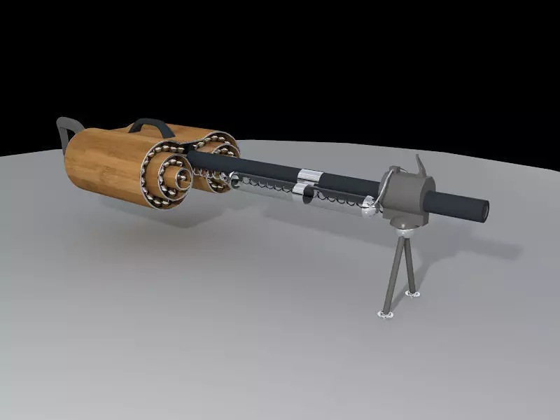 Fantasies cross-bow Low-poly 3D model_0