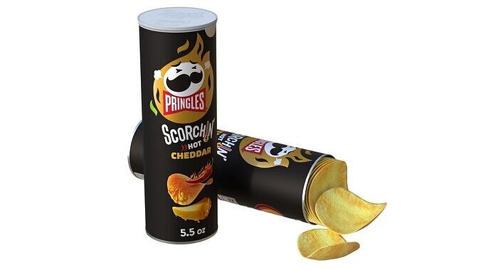 pringles scorchin cheddar  Low-poly 3D model