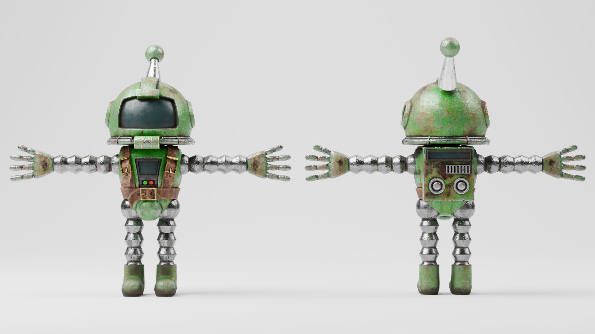 Atomic Bomberman Low-poly 3D model_4