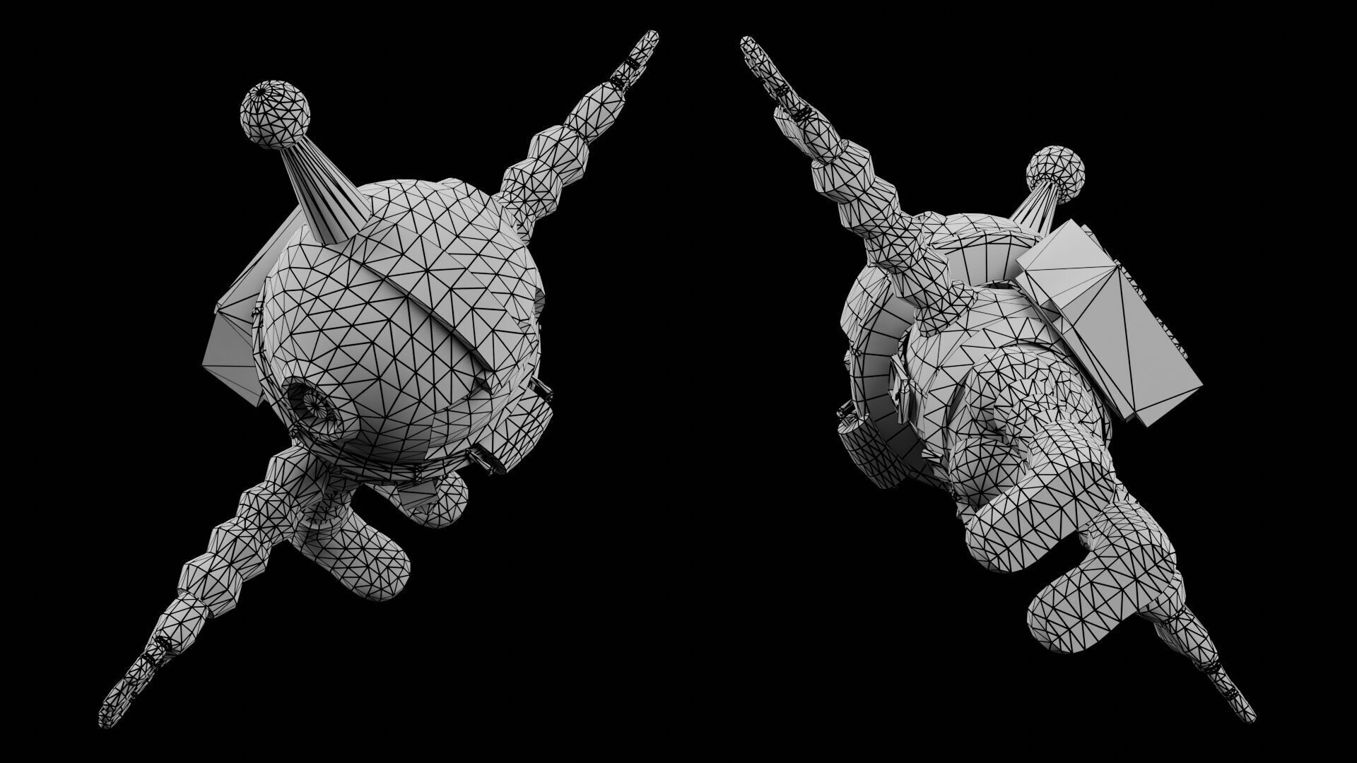 Atomic Bomberman Low-poly 3D model_12