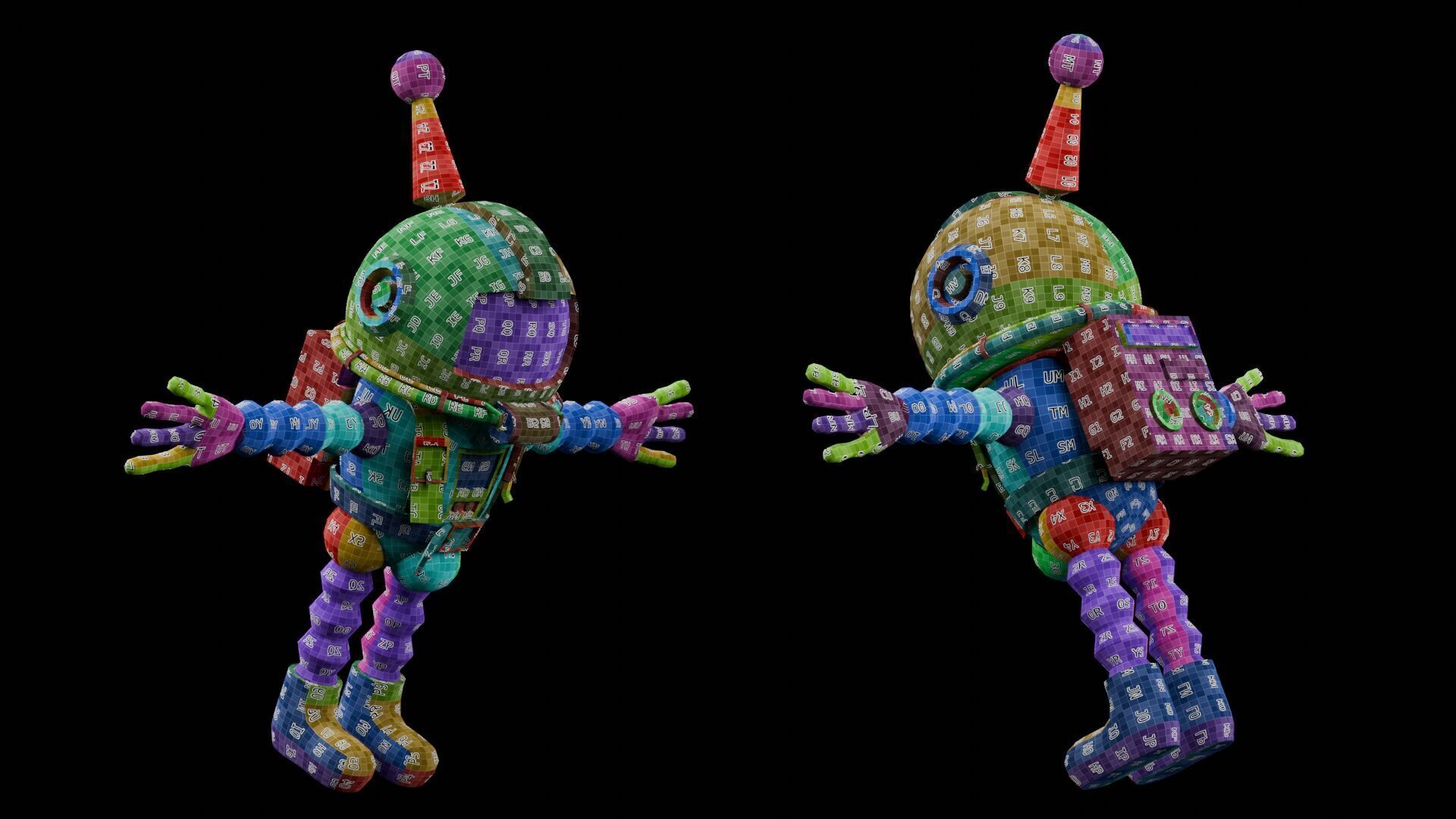 Atomic Bomberman Low-poly 3D model_23