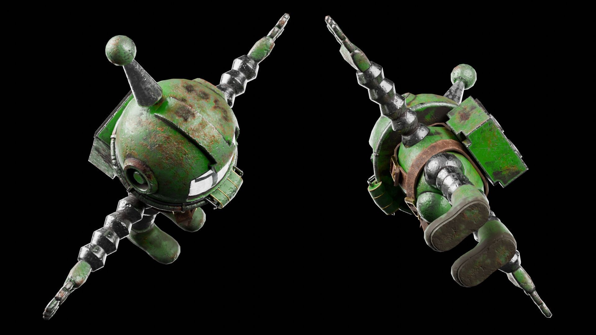 Atomic Bomberman Low-poly 3D model_7