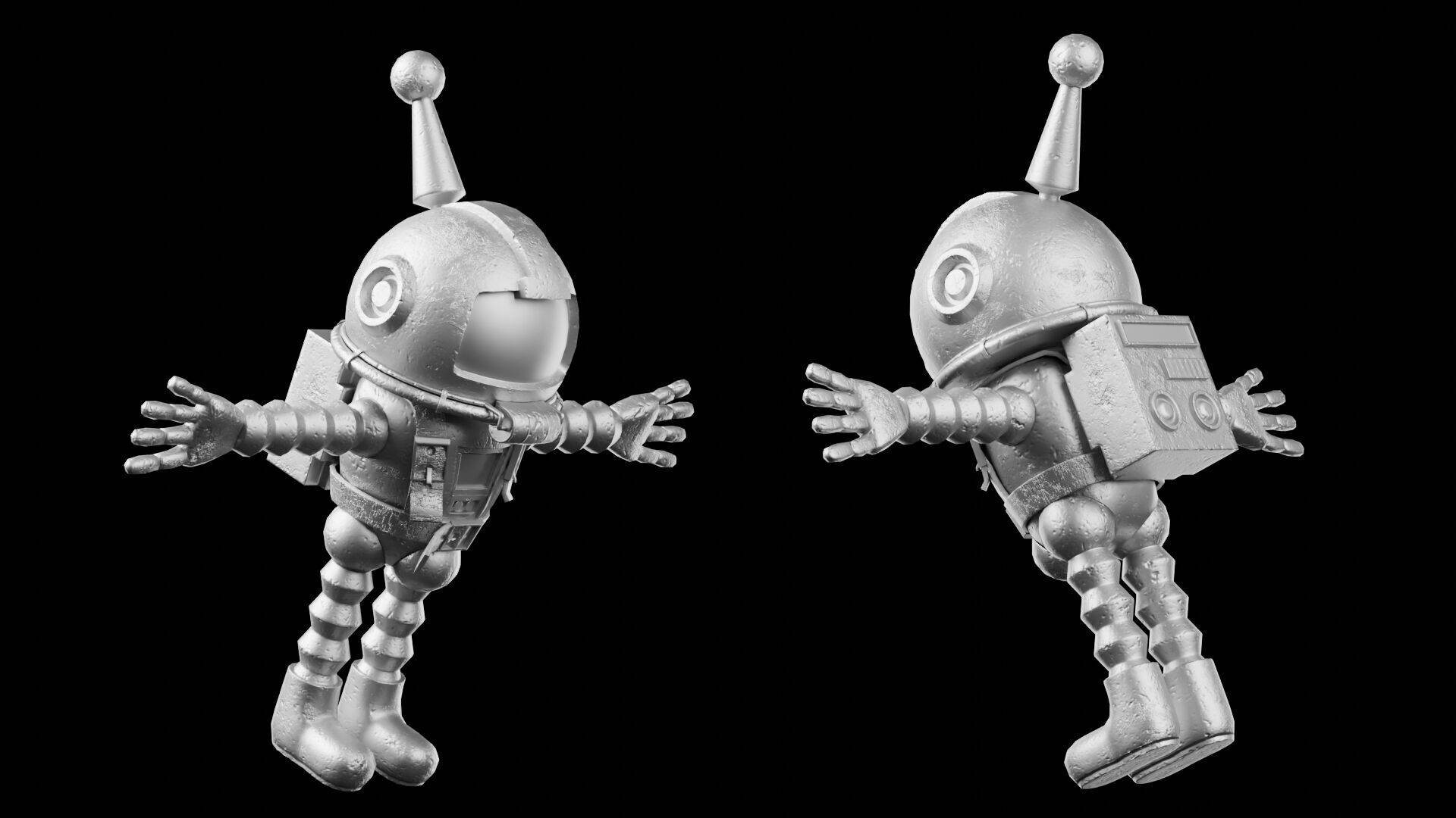 Atomic Bomberman Low-poly 3D model_19