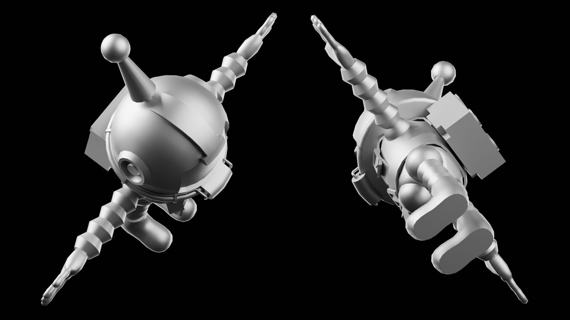 Atomic Bomberman Low-poly 3D model_16