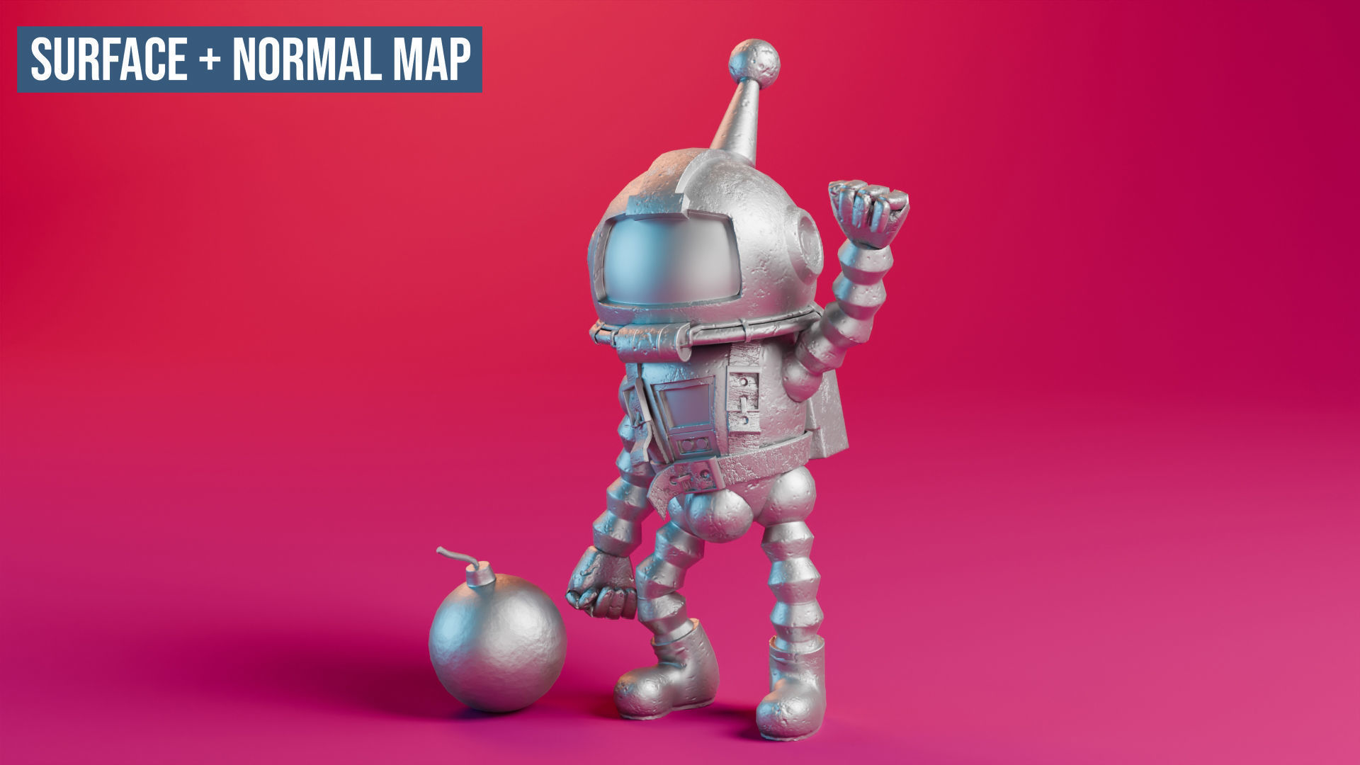Atomic Bomberman Low-poly 3D model_17