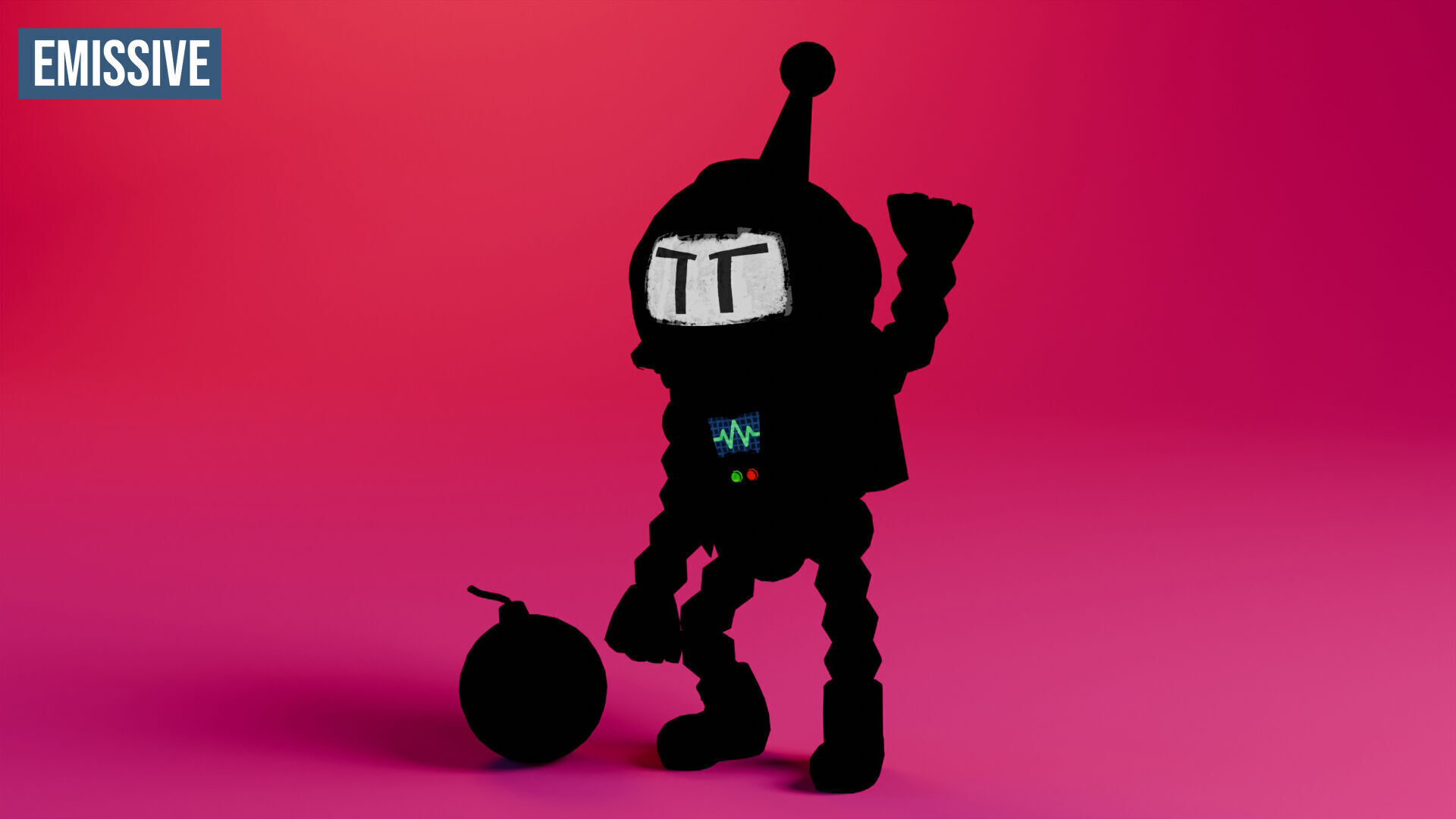 Atomic Bomberman Low-poly 3D model_30