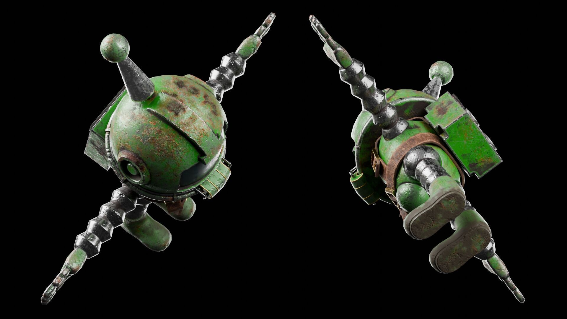 Atomic Bomberman Low-poly 3D model_8