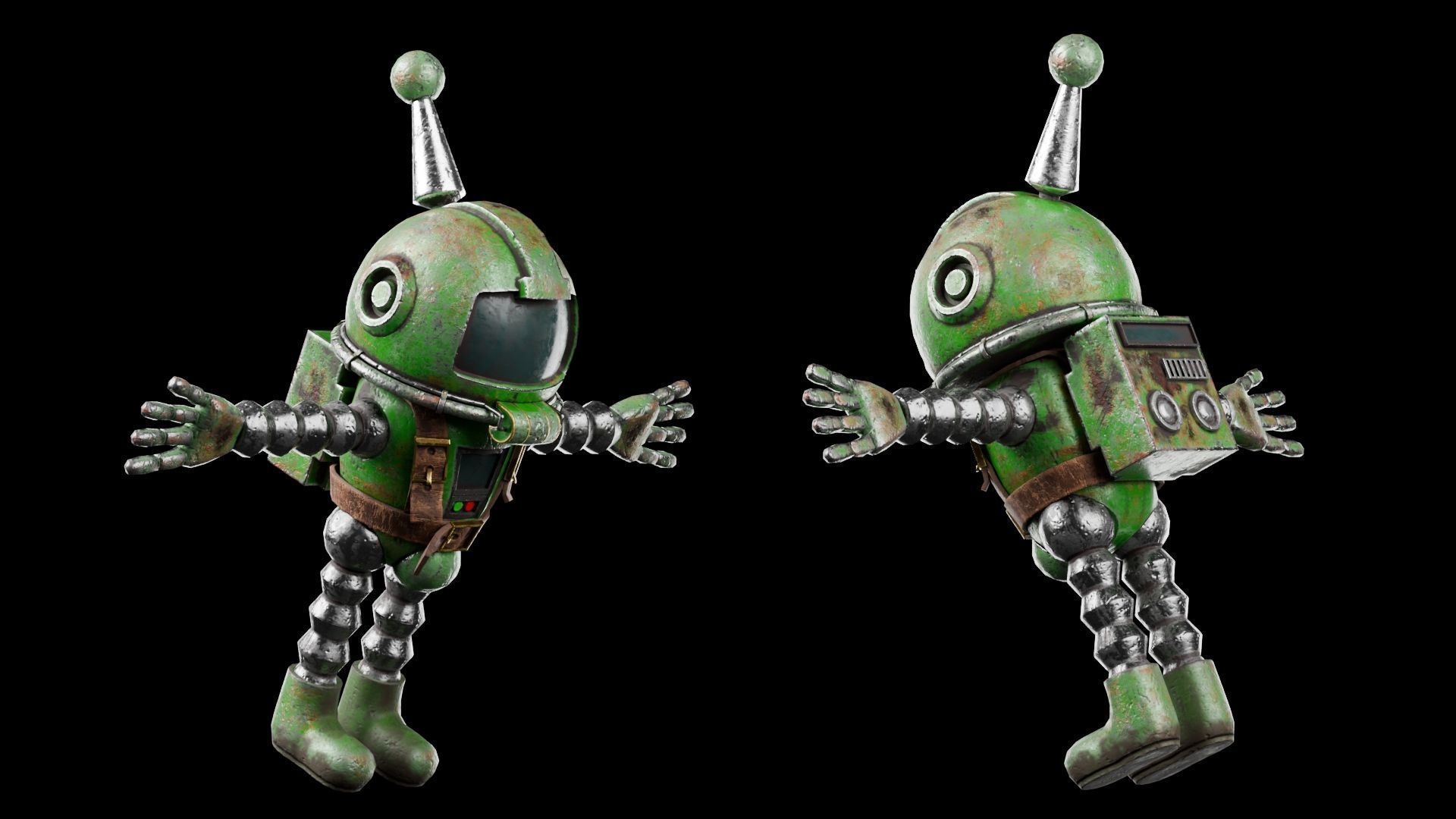 Atomic Bomberman Low-poly 3D model_6