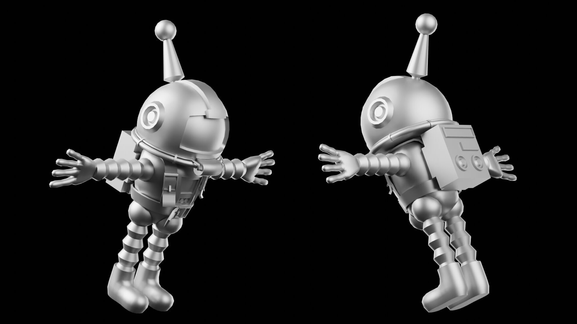 Atomic Bomberman Low-poly 3D model_15