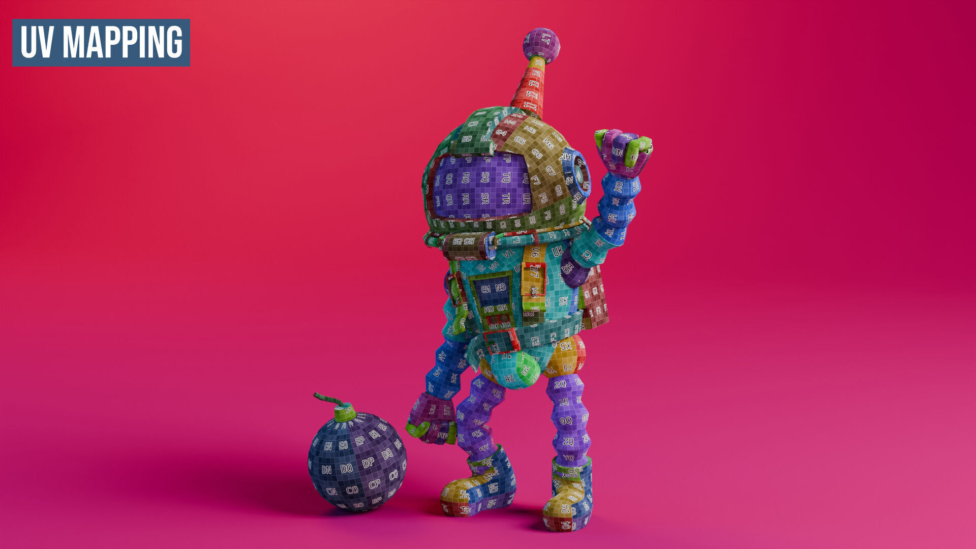Atomic Bomberman Low-poly 3D model_21