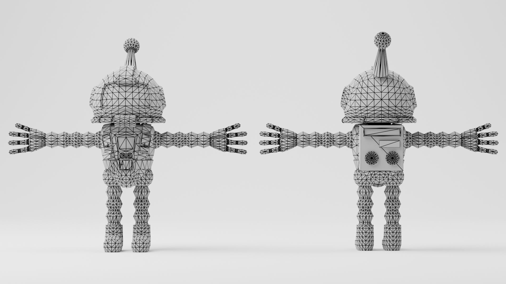 Atomic Bomberman Low-poly 3D model_10