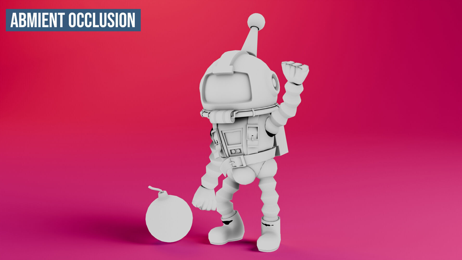 Atomic Bomberman Low-poly 3D model_26
