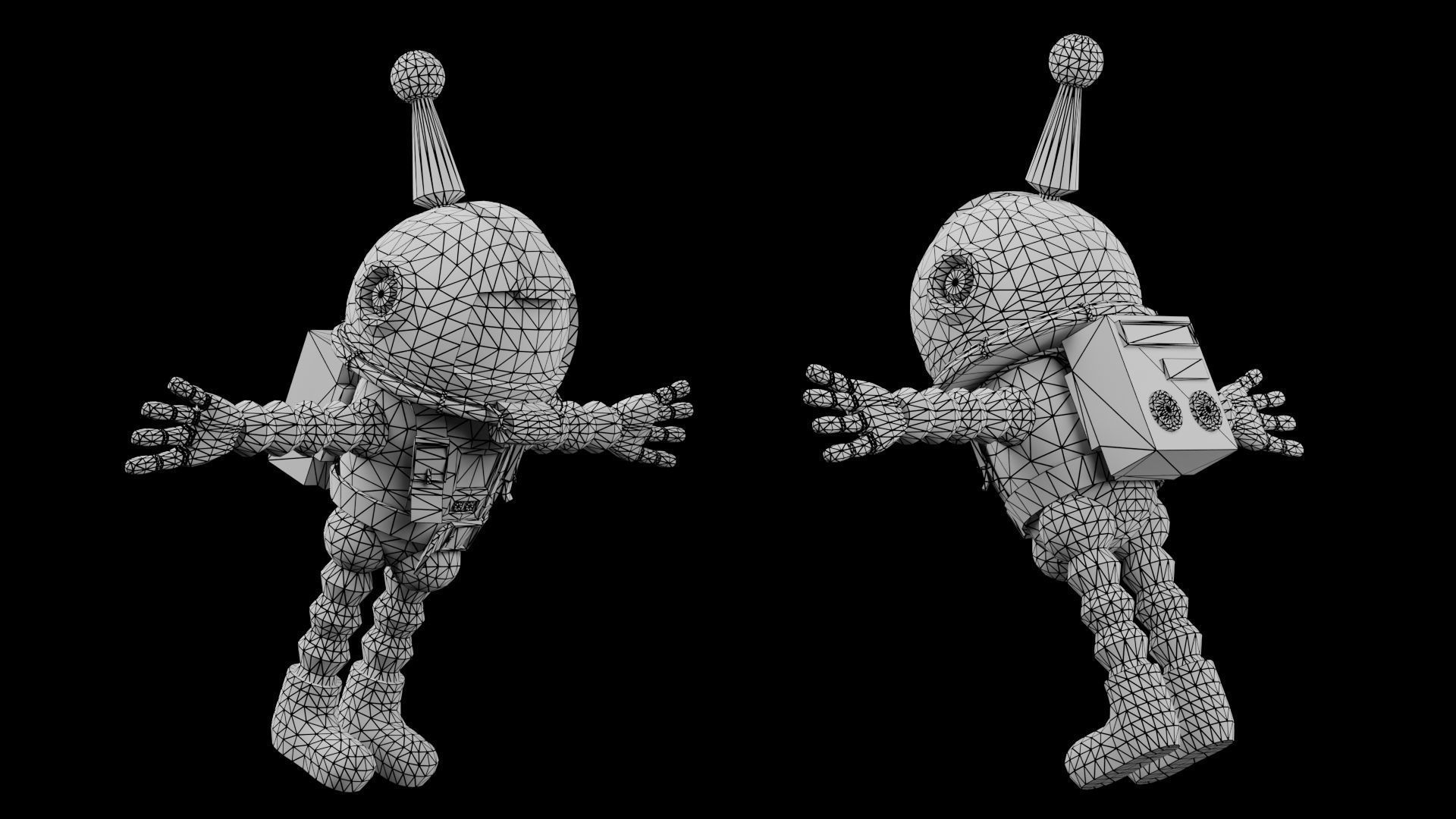 Atomic Bomberman Low-poly 3D model_11