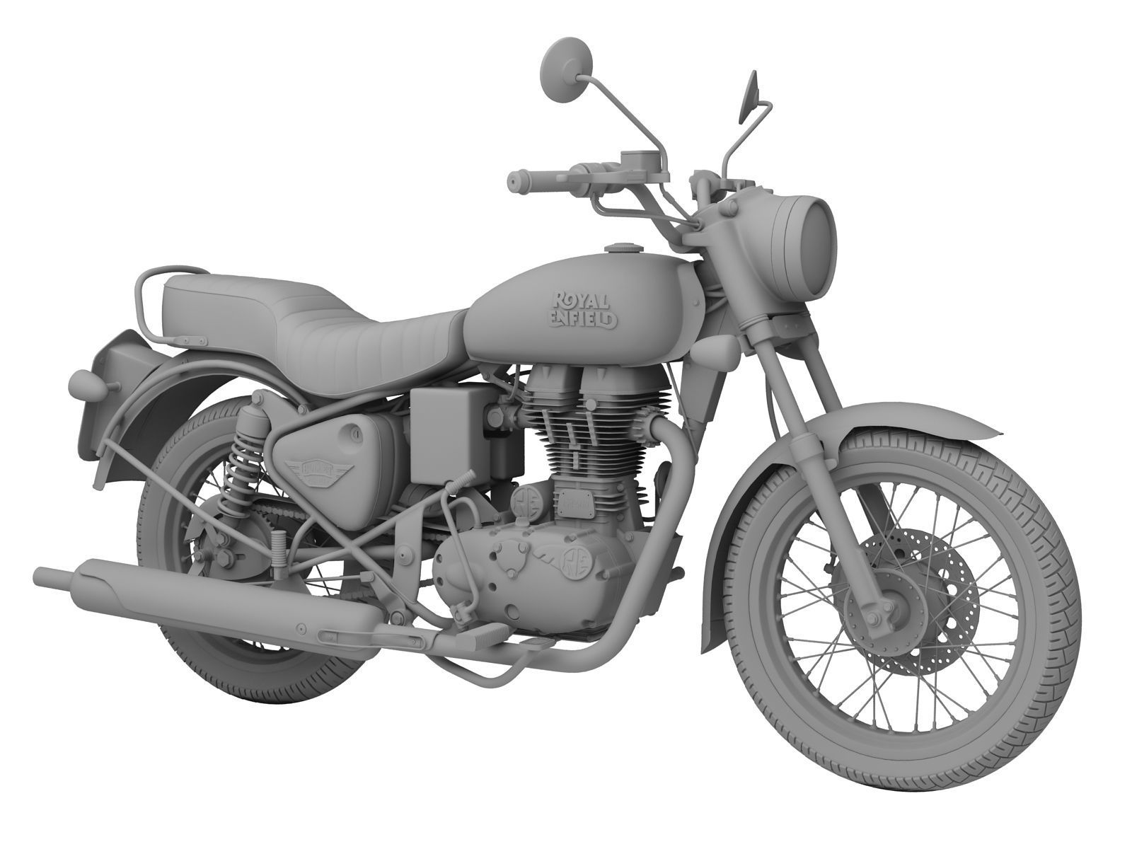 Royal Enfield Bullet Electra 2016 3D model_9