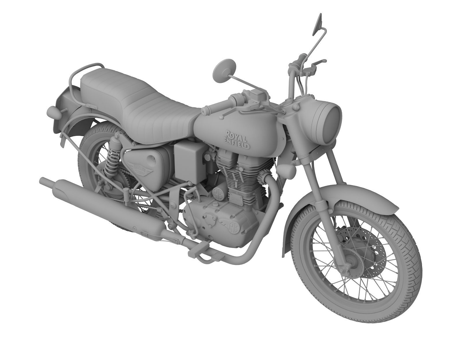 Royal Enfield Bullet Electra 2016 3D model_8