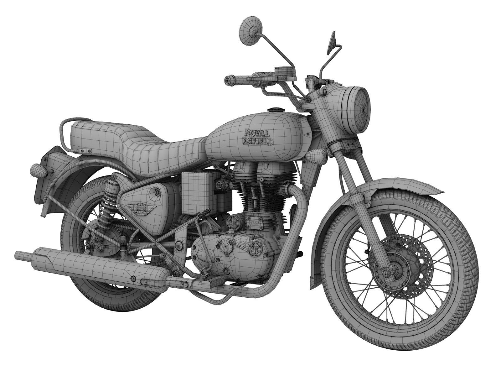 Royal Enfield Bullet Electra 2016 3D model_16