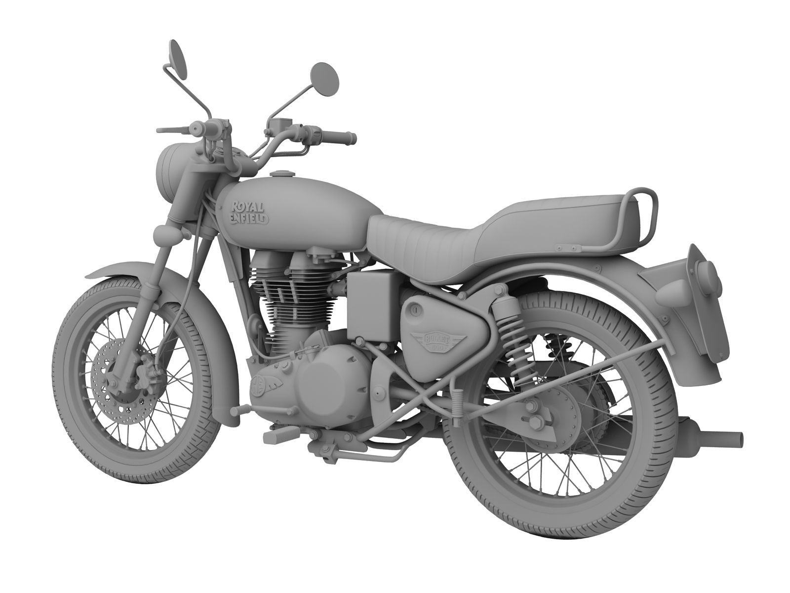 Royal Enfield Bullet Electra 2016 3D model_12