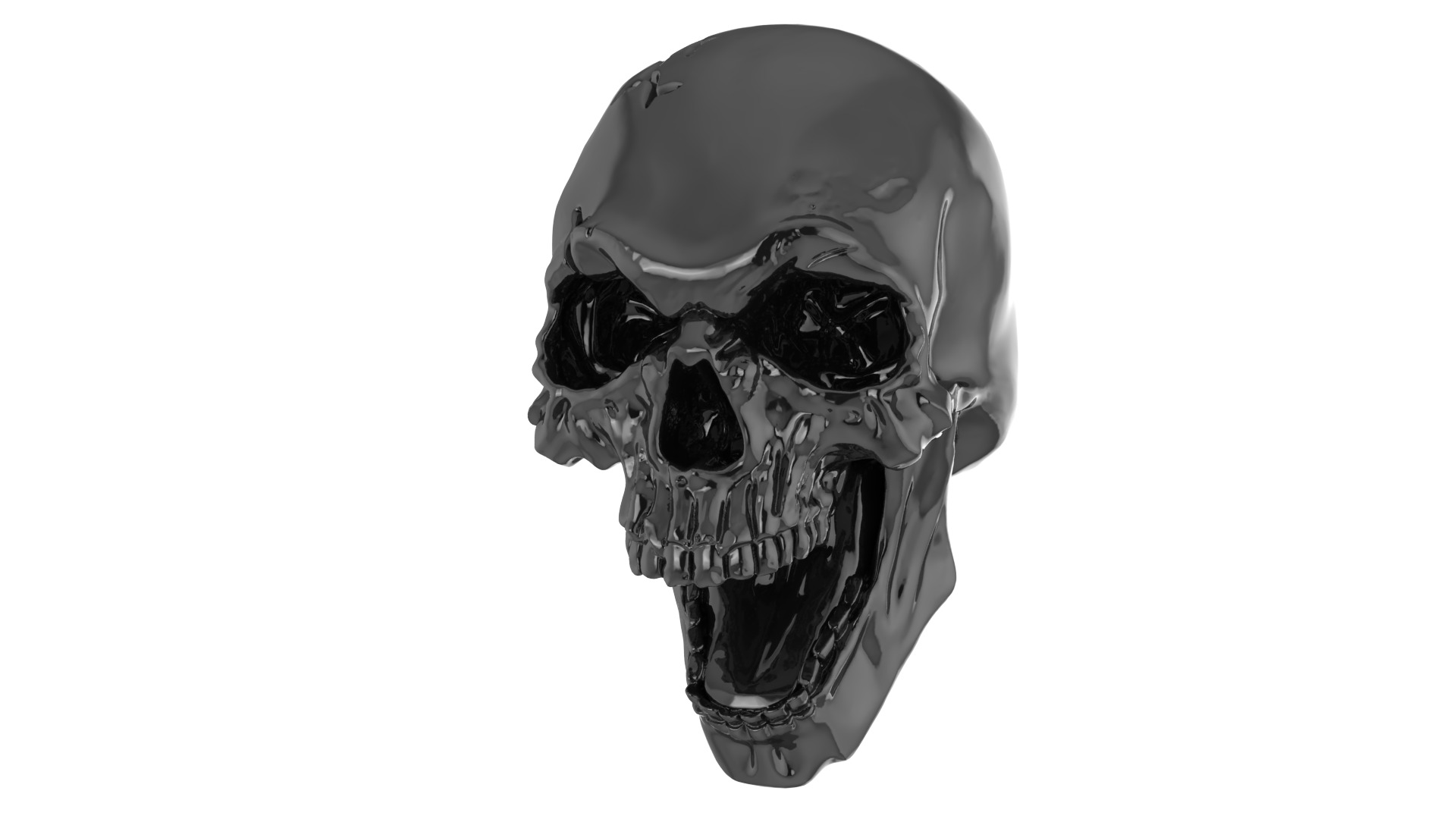 Human Skull 3D Model - High Detail Printable 3D print model_1