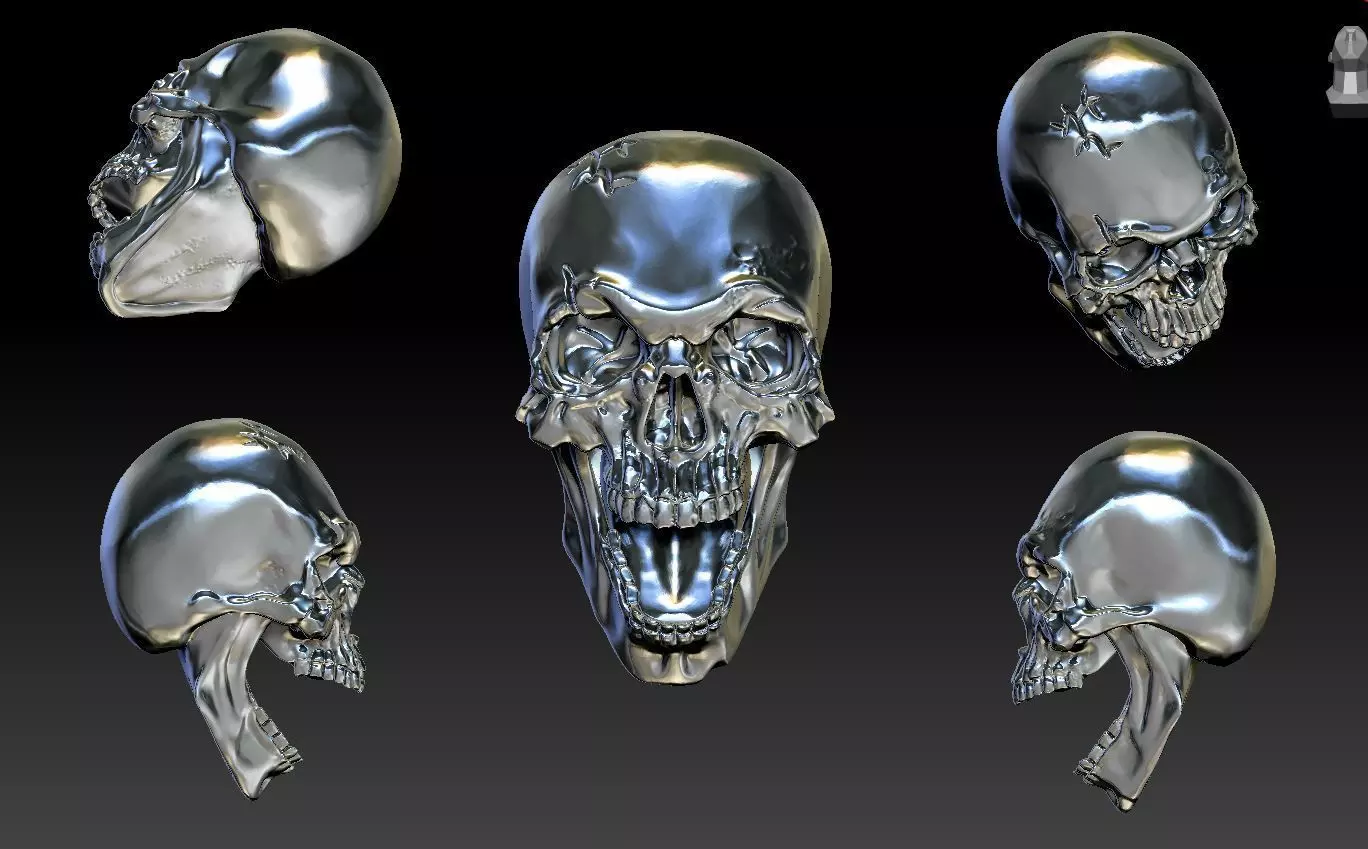 Human Skull 3D Model - High Detail Printable 3D print model_0