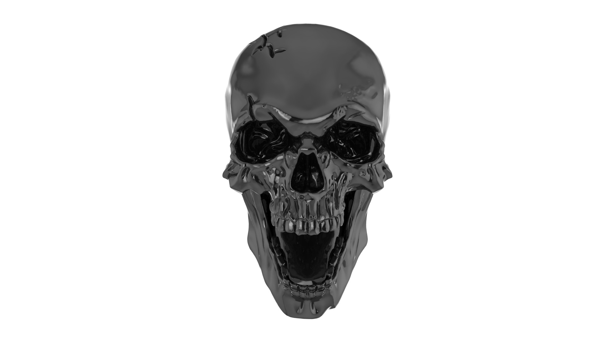 Human Skull 3D Model - High Detail Printable 3D print model_2