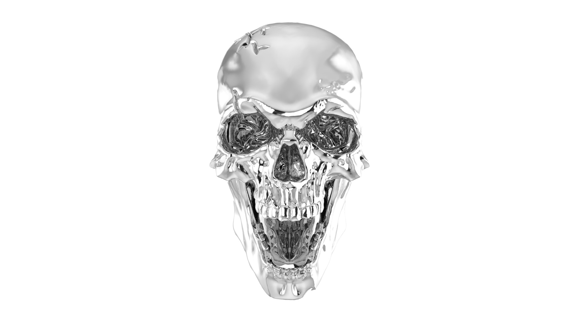 Human Skull 3D Model - High Detail Printable 3D print model_6