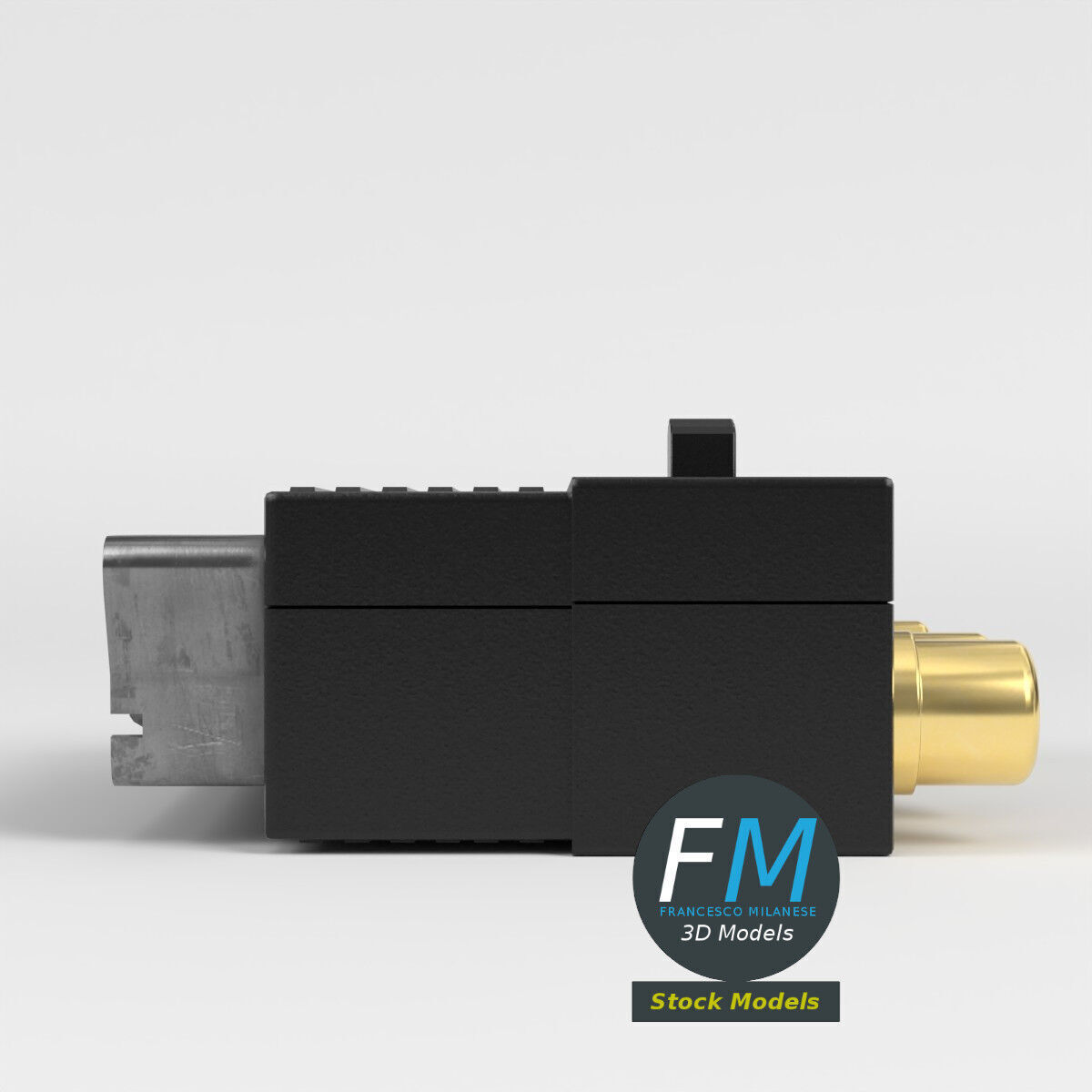 SCART RCA S-Video adapter 3D model_4