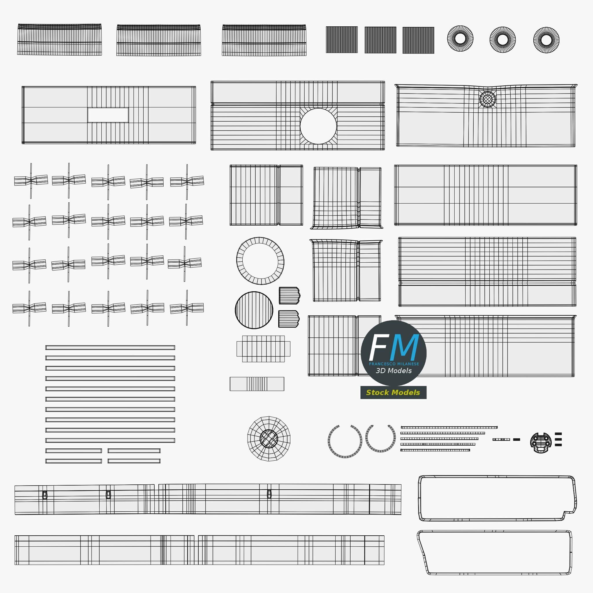 SCART RCA S-Video adapter 3D model_11