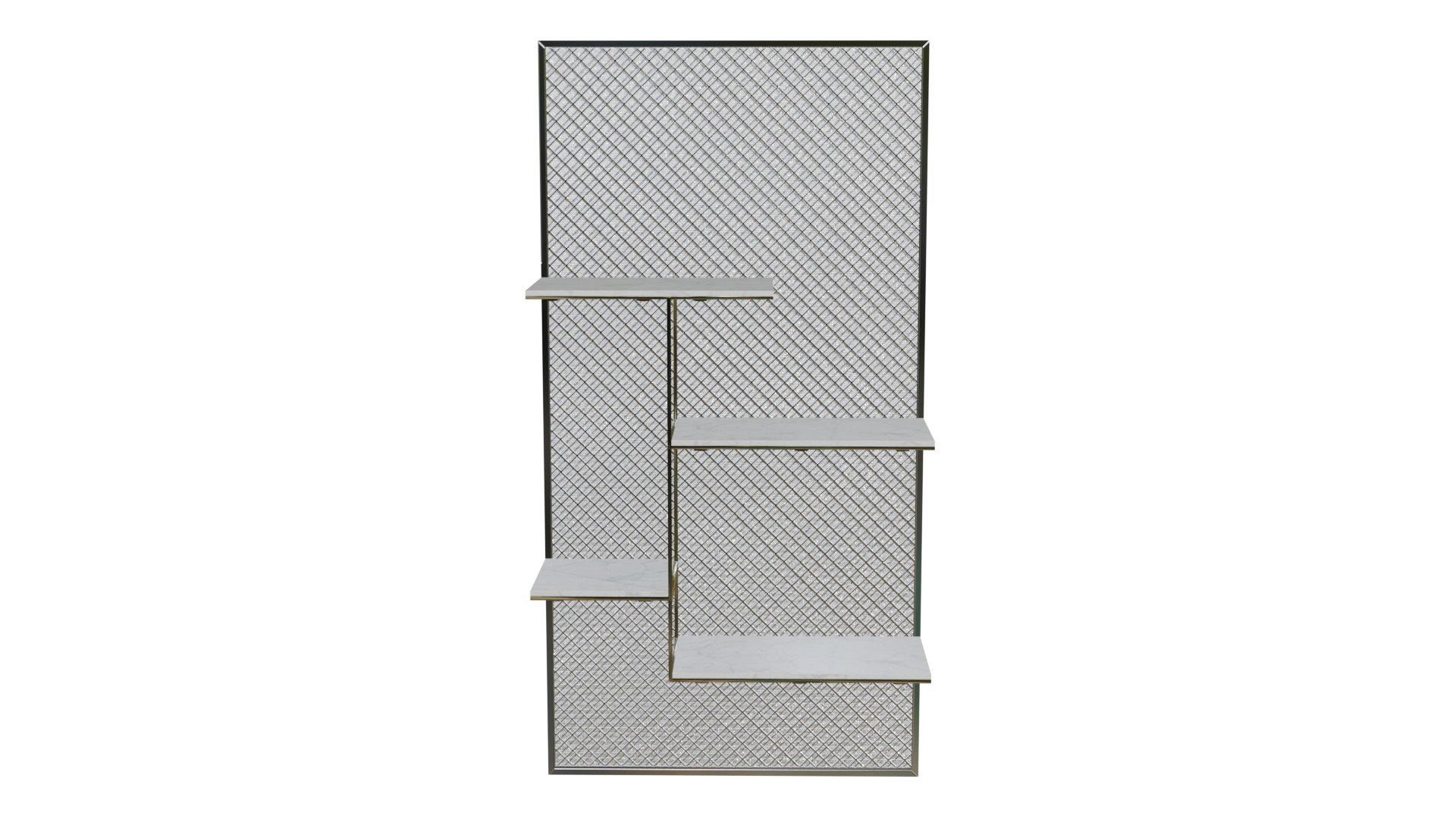 Decorative Wall Shelf Rack Contemporary Design Low-poly 3D model_2