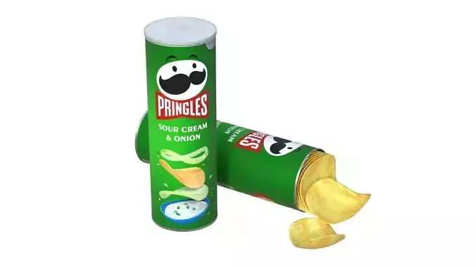 pringles sour cream Low-poly 3D model