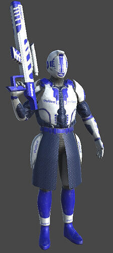 Futuristic Police Soldier - Unity Game Ready Asset Low-poly 3D model