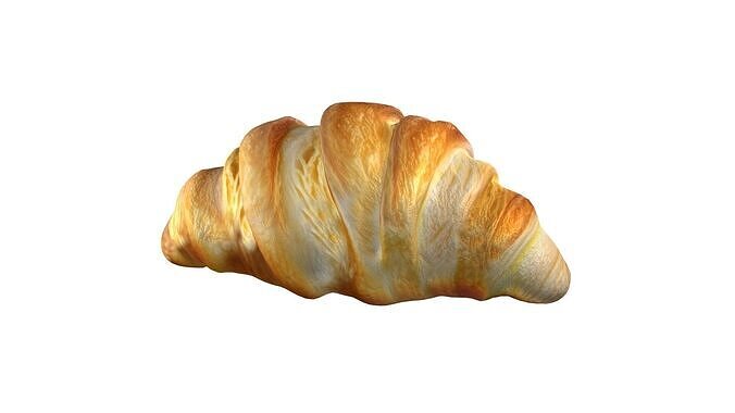 Croissant  Low-poly 3D model