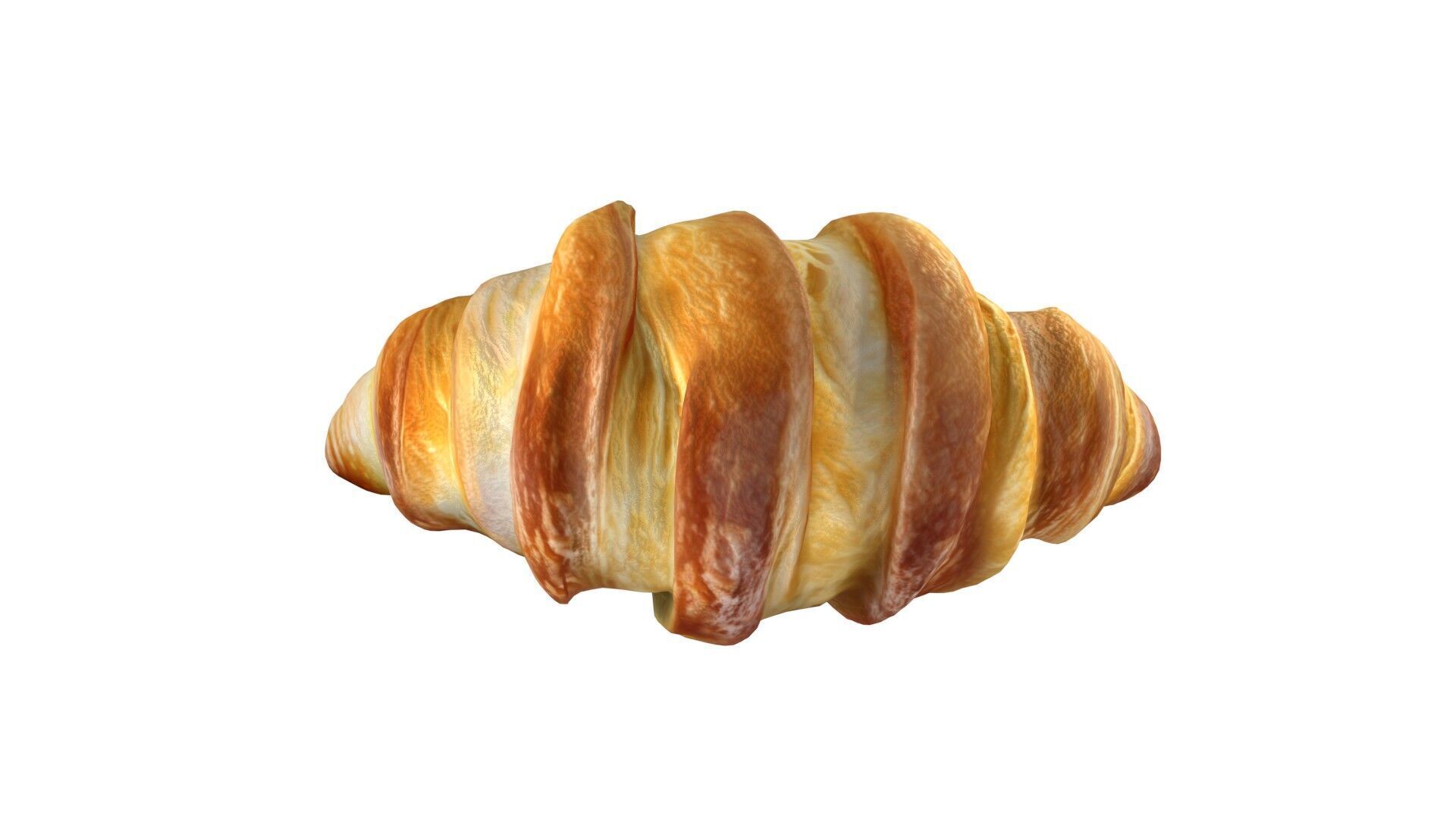 Croissant  Low-poly 3D model_4