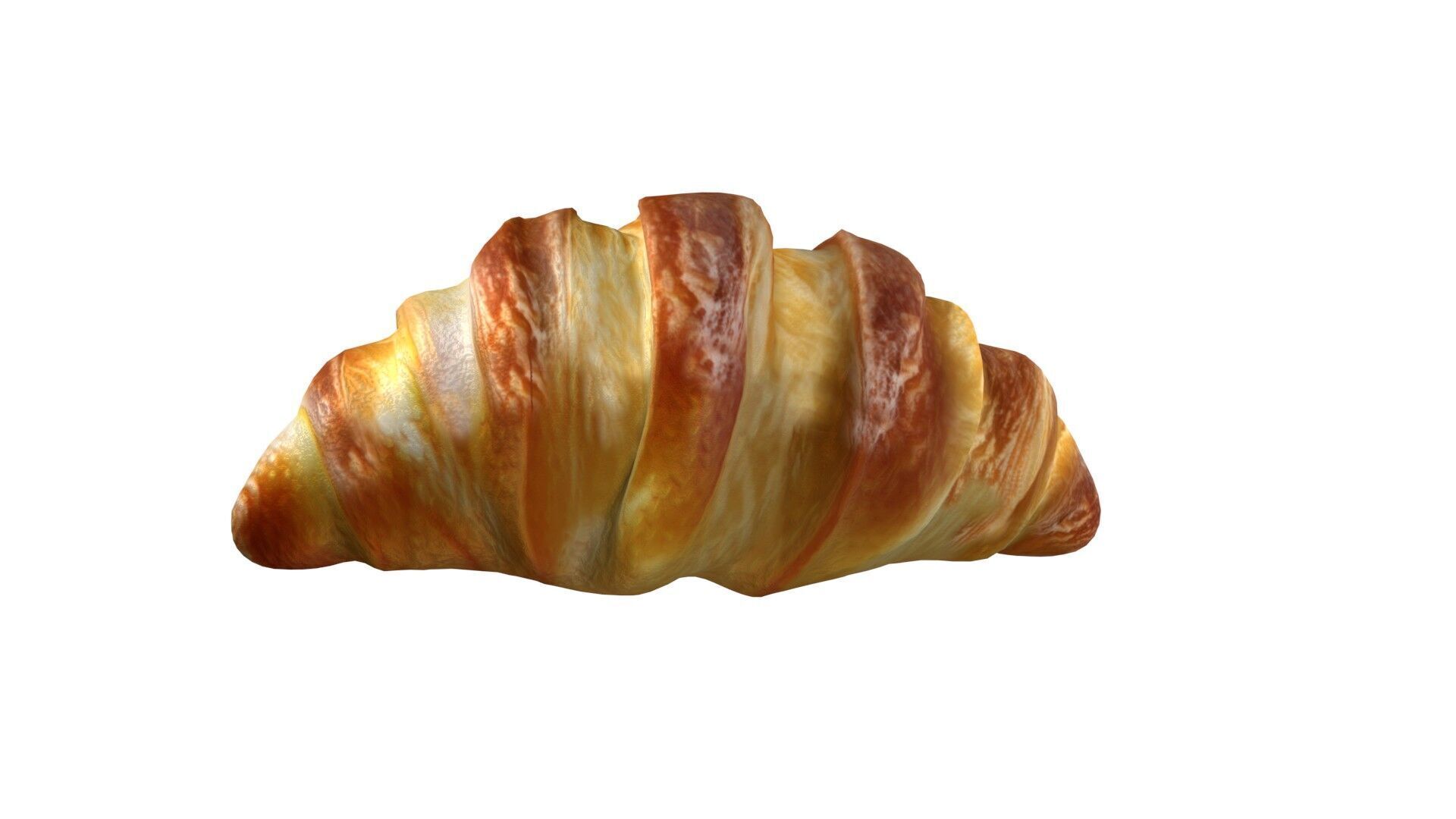 Croissant  Low-poly 3D model_3
