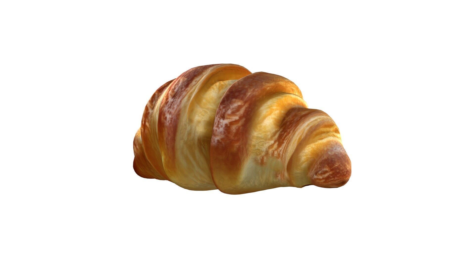Croissant  Low-poly 3D model_2