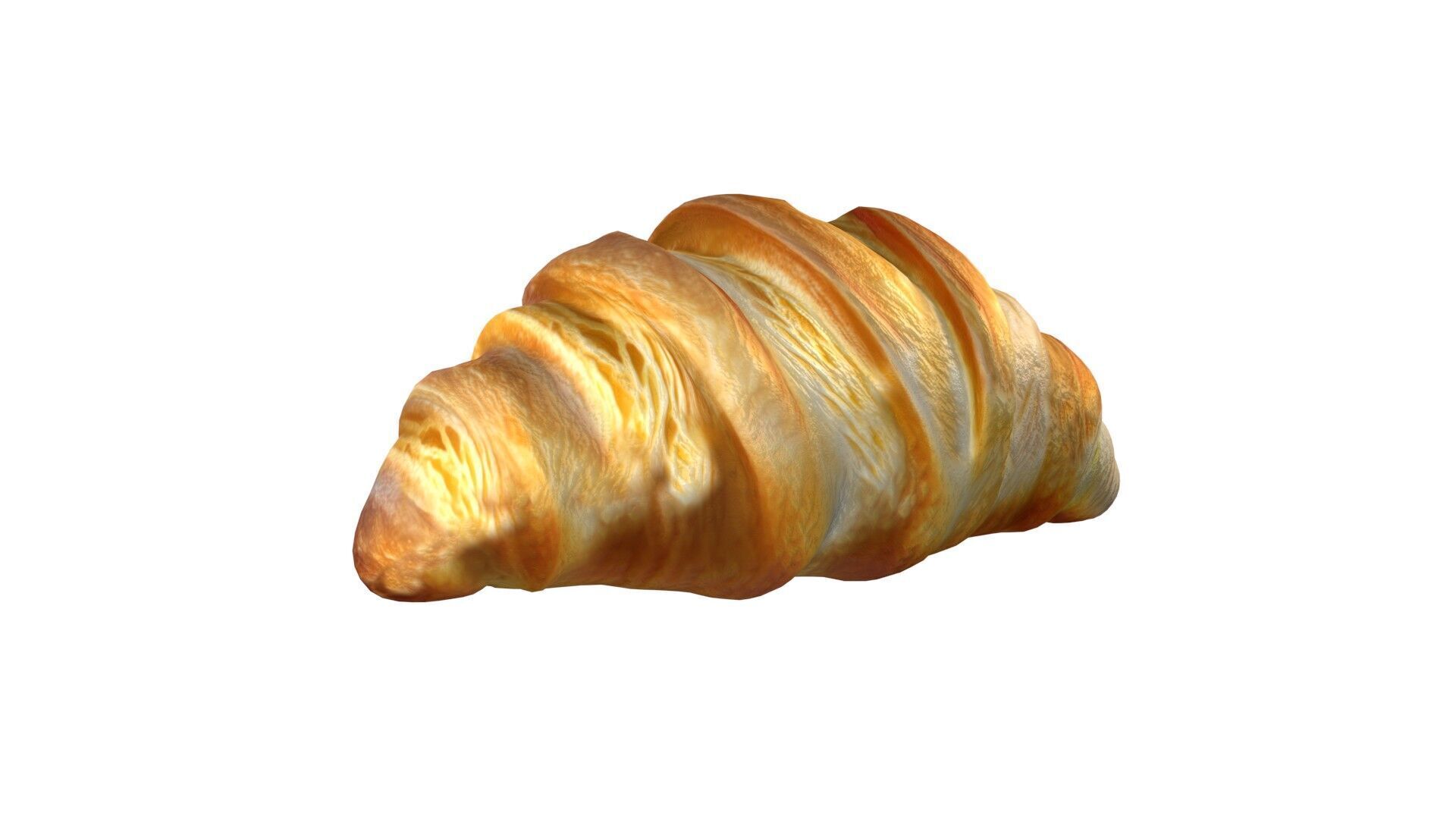 Croissant  Low-poly 3D model_1