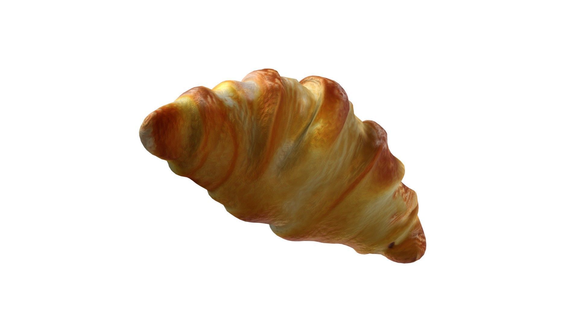 Croissant  Low-poly 3D model_5