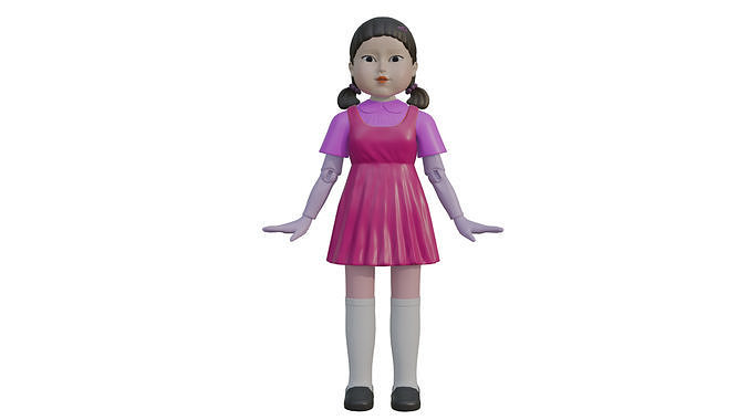 Squid Game Doll Jump Rope Version 3D model