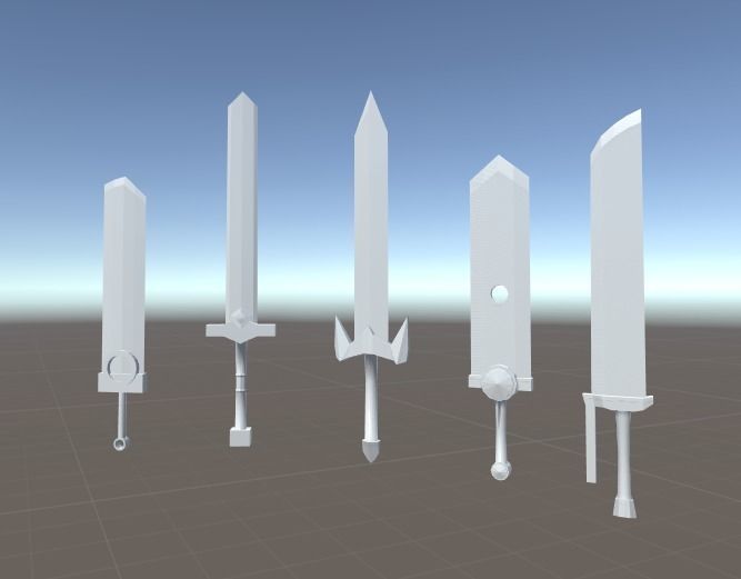 BA Sword Collection Low-poly 3D model_1