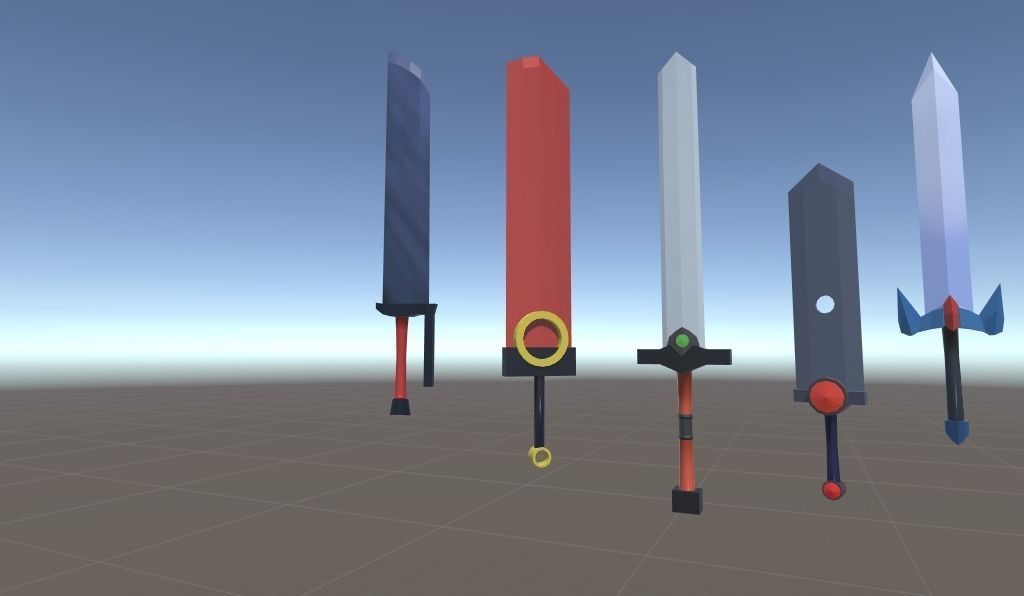 BA Sword Collection Low-poly 3D model_0