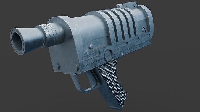 DX2 Disruptor Blaster Pistol Low-poly 3D model