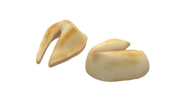 Fortune cookie  Low-poly 3D model