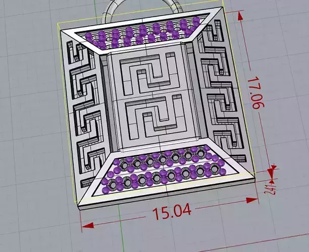 3dm model necklace pendant