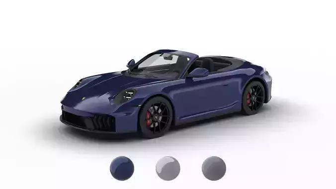 Porsche 911 Carrera 4GTS Cabrio 2025 3d model