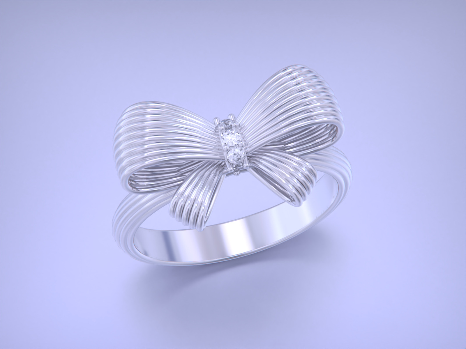 bow tie jewelry set 3D print model_8