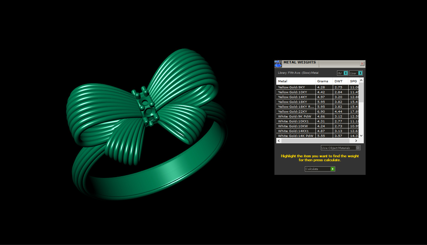 bow tie jewelry set 3D print model_9