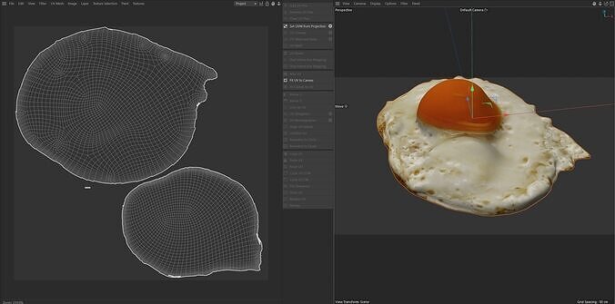 Fired egg v1   Low-poly 3D model 7