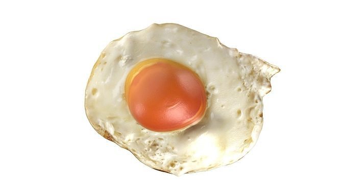 Fired egg v1   Low-poly 3D model 5