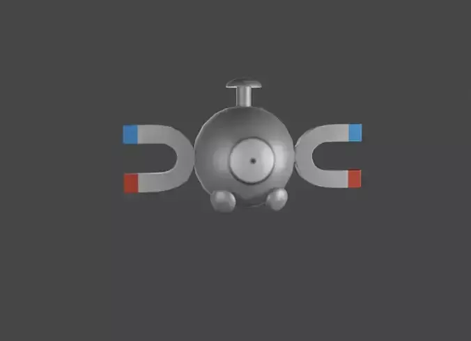 Magnemite low poly 