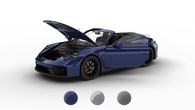 Porsche 911 Carrera 4GTS Cabrio 2025 HQ 3d model 3D model